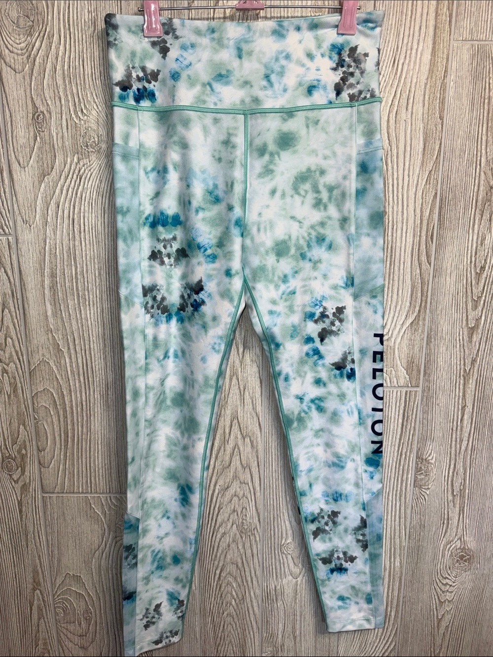 Peloton Mint & Aqua Tie-Dye Performance Leggings